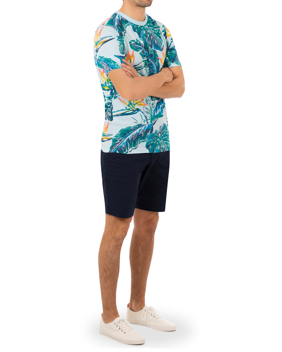 Herre | T-Shirts | Tommy Hilfiger | Paradise Print Fashion Fit Tee Cool Blue