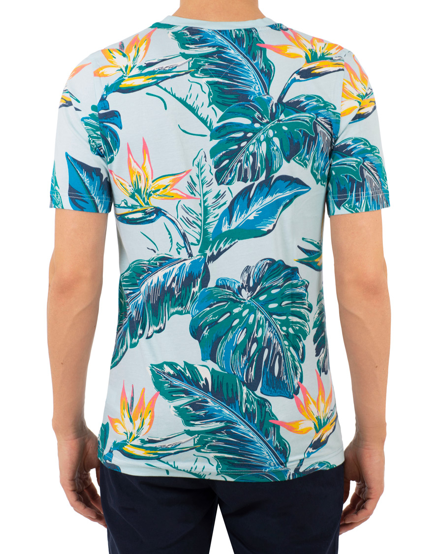 Herre | T-Shirts | Tommy Hilfiger | Paradise Print Fashion Fit Tee Cool Blue