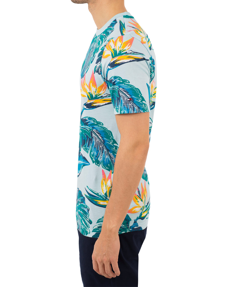 Herre | T-Shirts | Tommy Hilfiger | Paradise Print Fashion Fit Tee Cool Blue