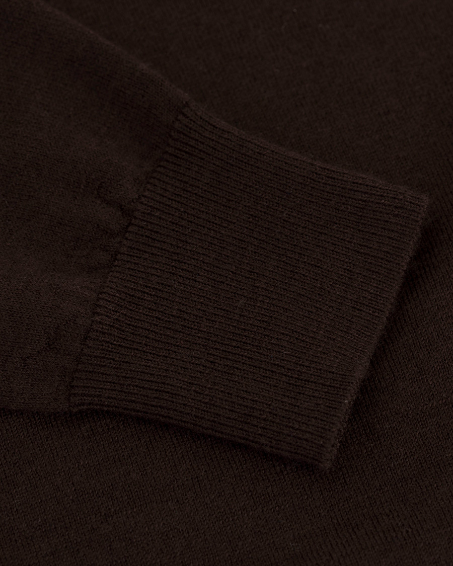 Herre | Gensere | A Day's March | Lightweight Merino Crew Neck Ebony Brown