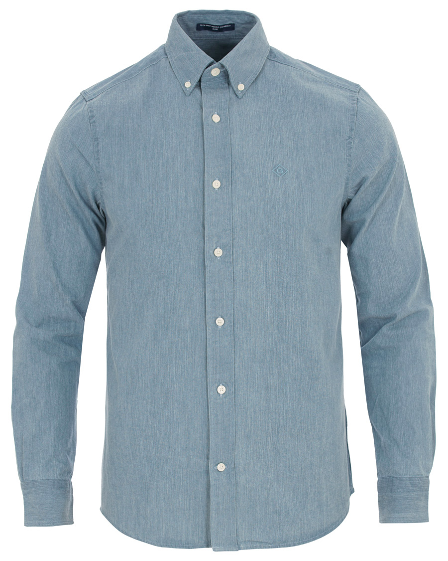 Herre | Skjorter | GANT | Button Down Denim Beacons Project Shirt Indigo