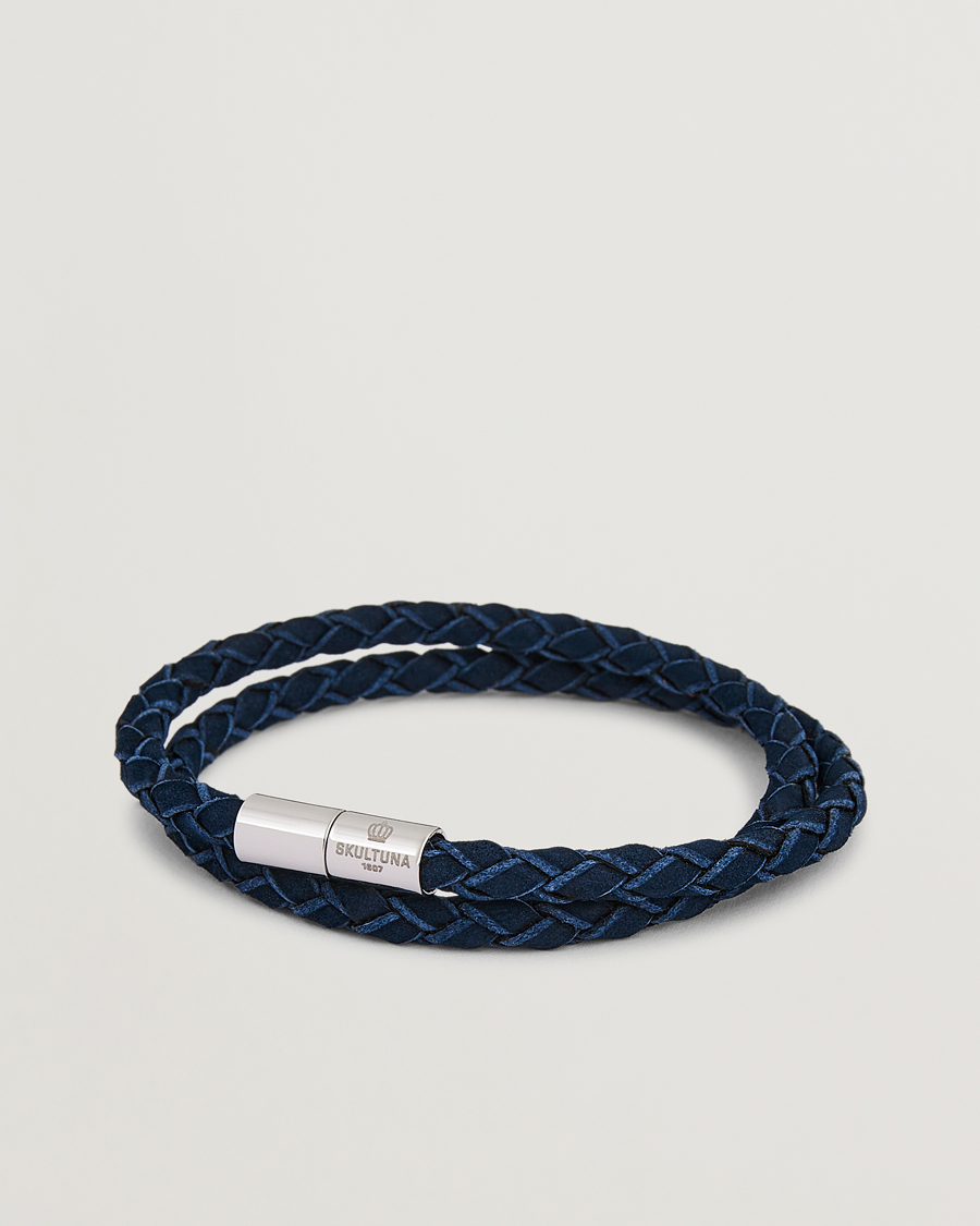 Herre | Smykker | Skultuna | The Suede Bracelet Blue