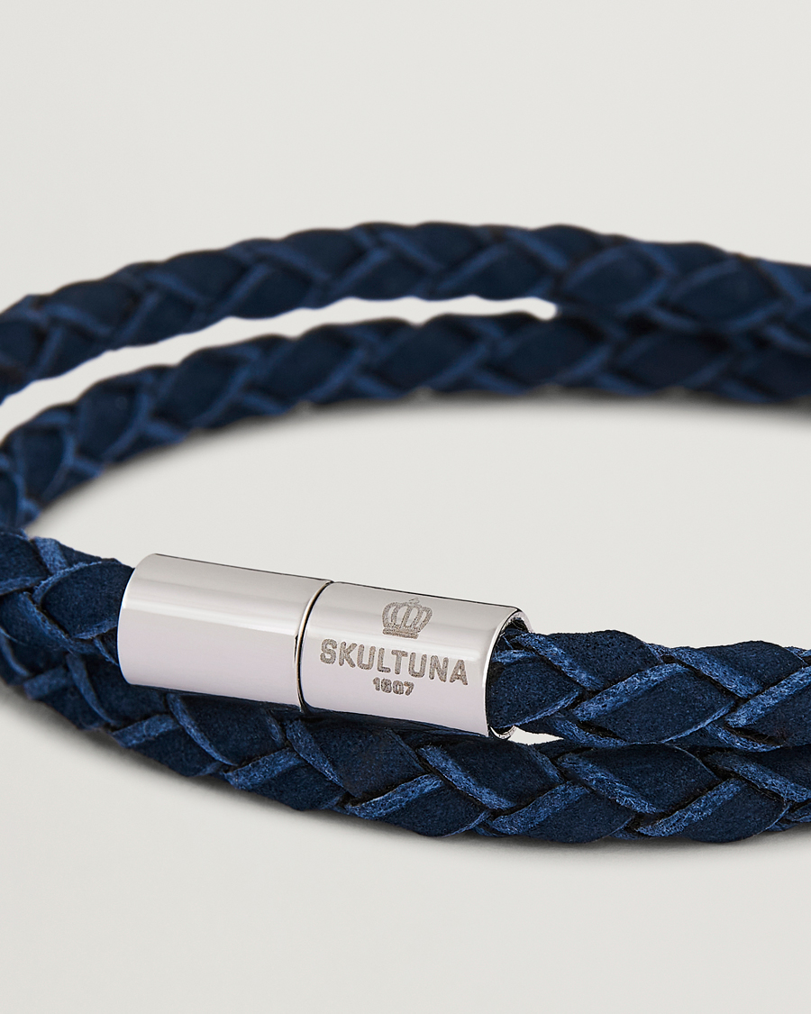 Herre | Smykker | Skultuna | The Suede Bracelet Blue