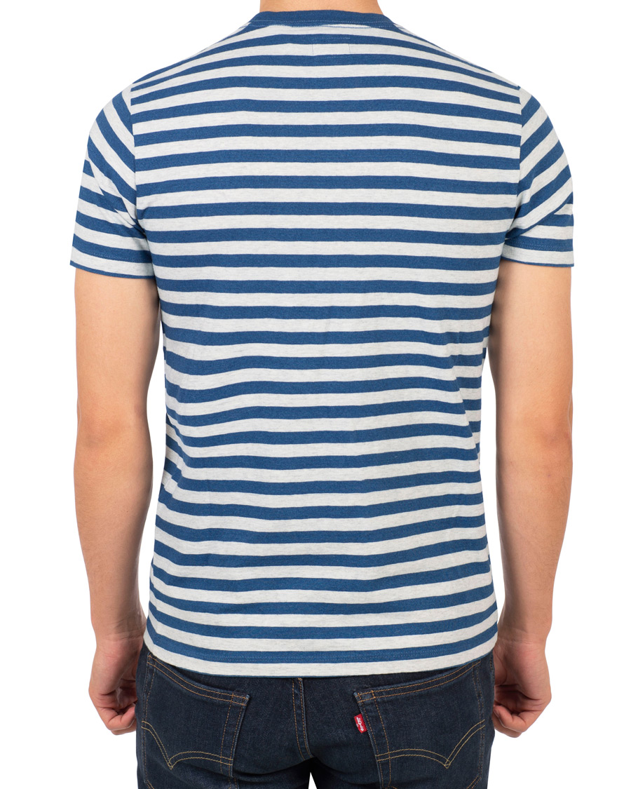 Herre | T-Shirts | Levi's | Set-In Sunset Striped Pocket Tee Cream/Indigo