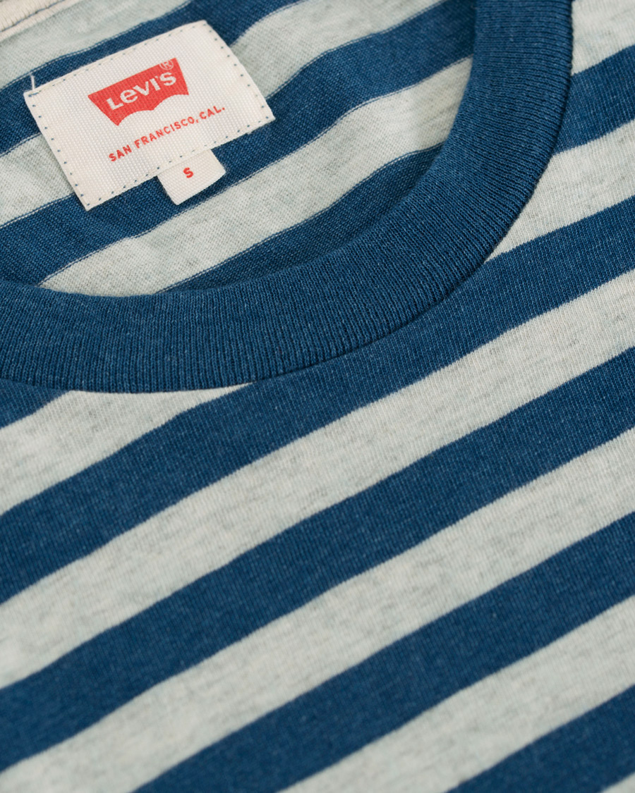 Herre | T-Shirts | Levi's | Set-In Sunset Striped Pocket Tee Cream/Indigo