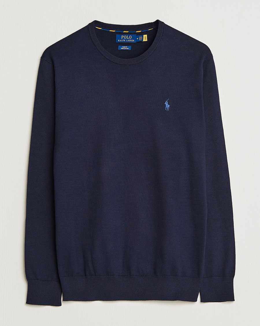 Herre | Gensere | Polo Ralph Lauren | Pima Cotton Crew Neck Pullover Hunter Navy