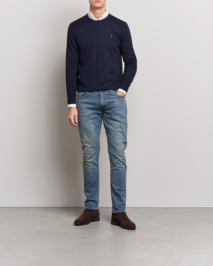 Herre | Gensere | Polo Ralph Lauren | Pima Cotton Crew Neck Pullover Hunter Navy
