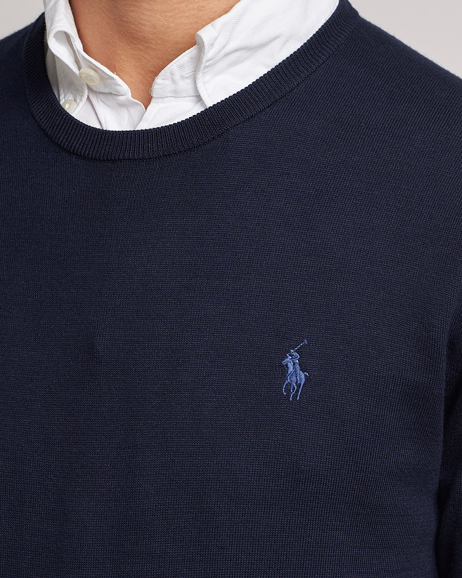 Herre | Gensere | Polo Ralph Lauren | Pima Cotton Crew Neck Pullover Hunter Navy
