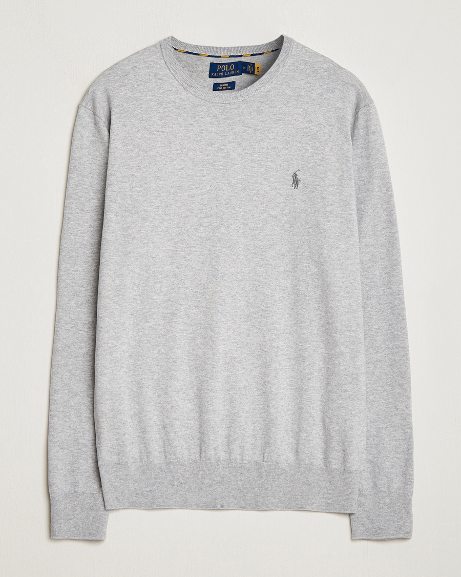 Herre | Gensere | Polo Ralph Lauren | Pima Cotton Crew Neck Pullover Andover Heather