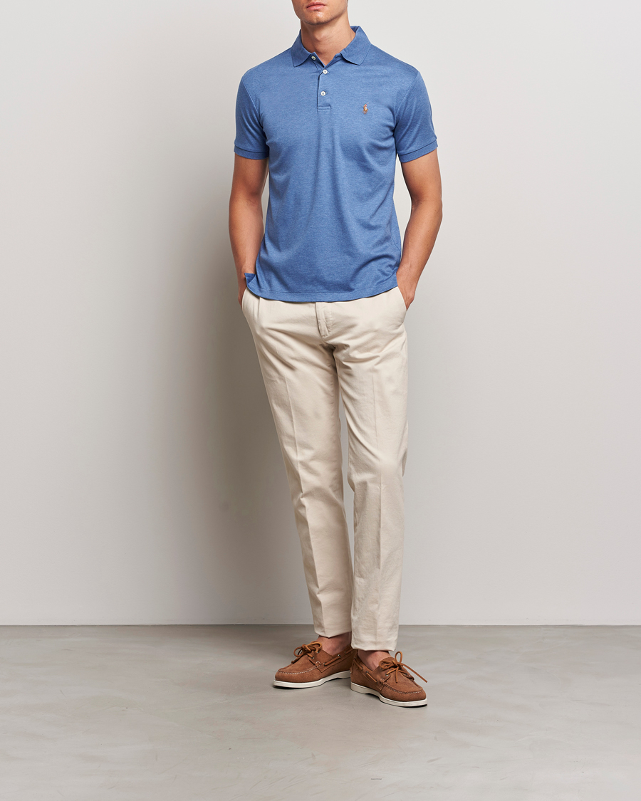 Herre | Pikéer | Polo Ralph Lauren | Slim Fit Pima Cotton Polo Faded Royal