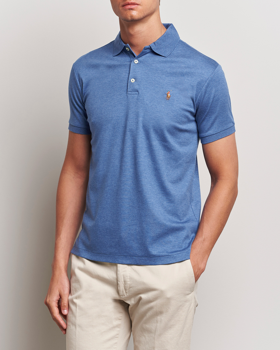 Herr | Pikéer | Polo Ralph Lauren | Slim Fit Pima Cotton Polo Faded Royal