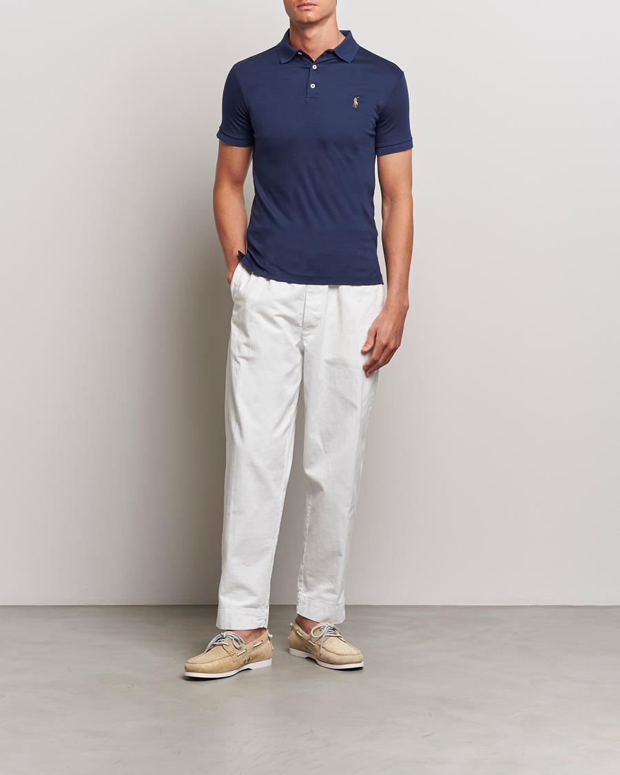 Herre | Pikéer | Polo Ralph Lauren | Slim Fit Pima Cotton Polo Refined Navy