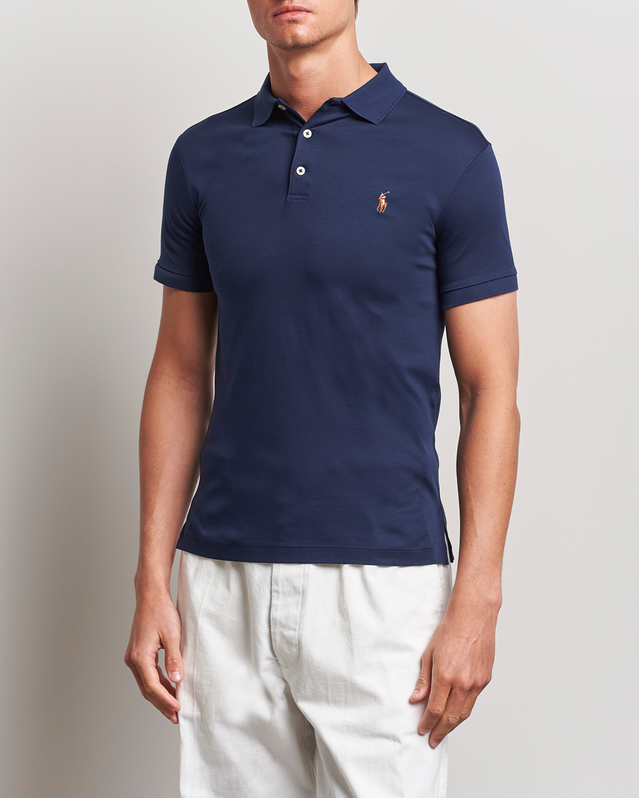 Herre | Preppy Authentic | Polo Ralph Lauren | Slim Fit Pima Cotton Polo Refined Navy