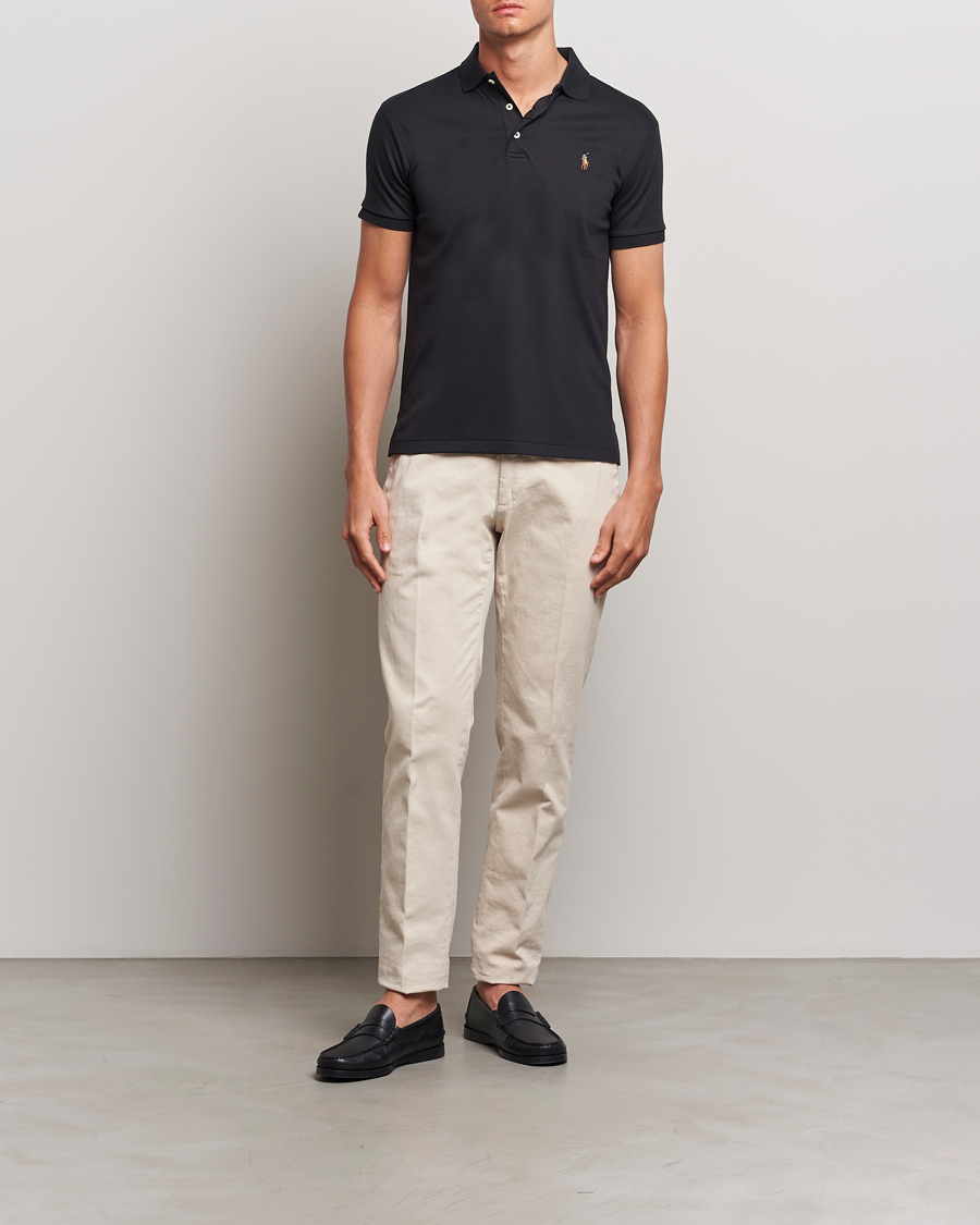 Herre | Pikéer | Polo Ralph Lauren | Slim Fit Pima Cotton Polo Polo Black