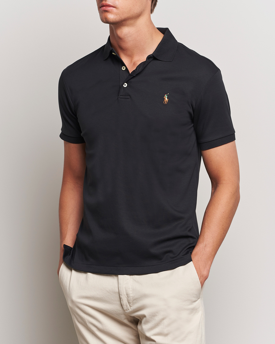 Herre | The Classics of Tomorrow | Polo Ralph Lauren | Slim Fit Pima Cotton Polo Polo Black