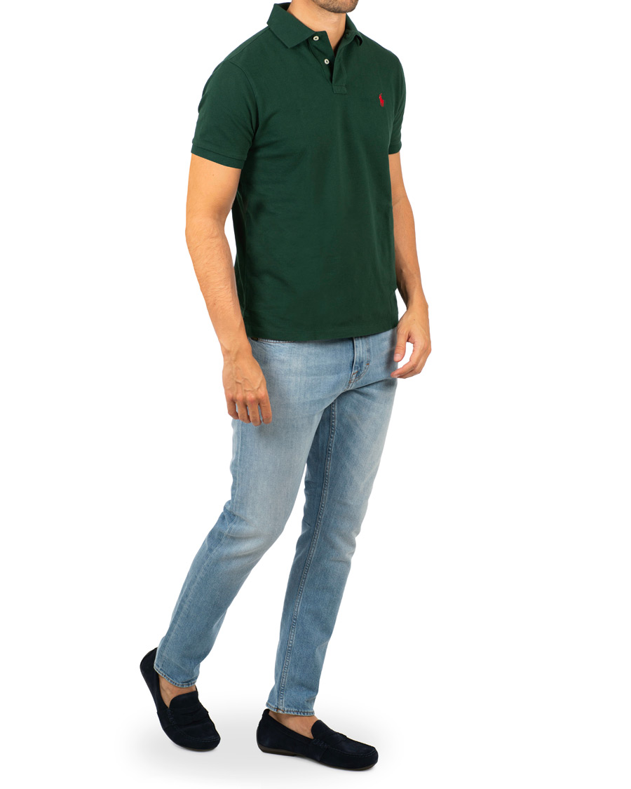 Herre | Pikéer | Polo Ralph Lauren | Custom Slim Fit Polo College Green