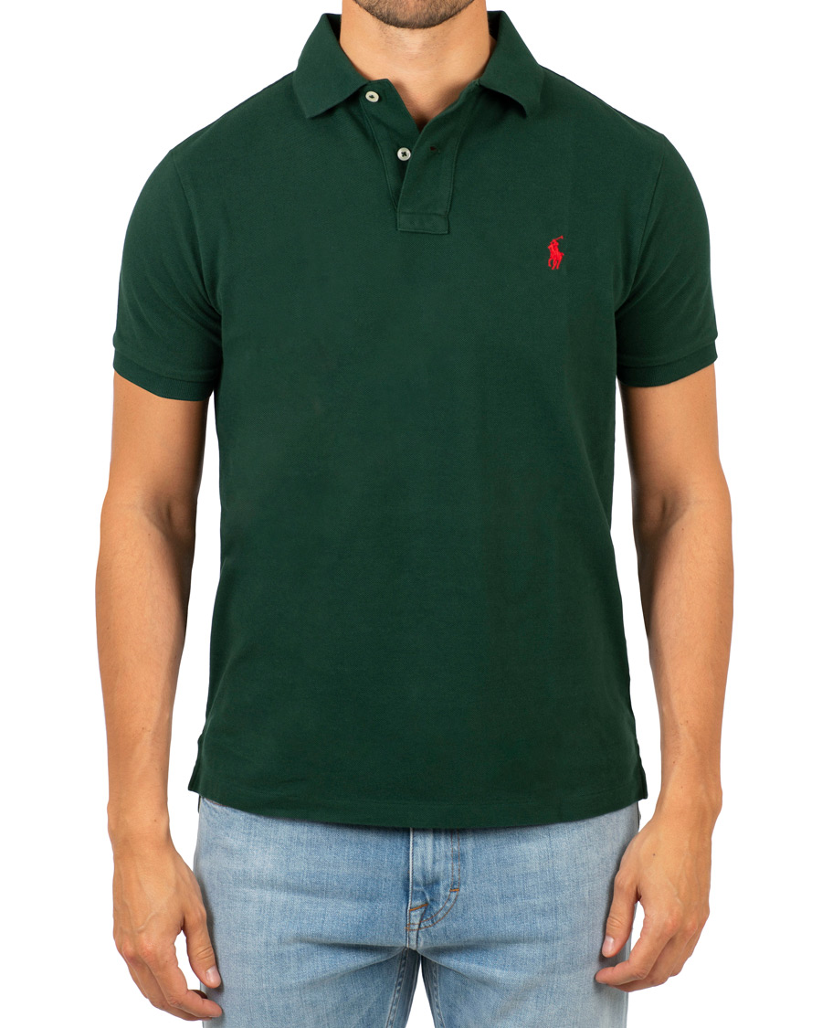 Herre | Pikéer | Polo Ralph Lauren | Custom Slim Fit Polo College Green