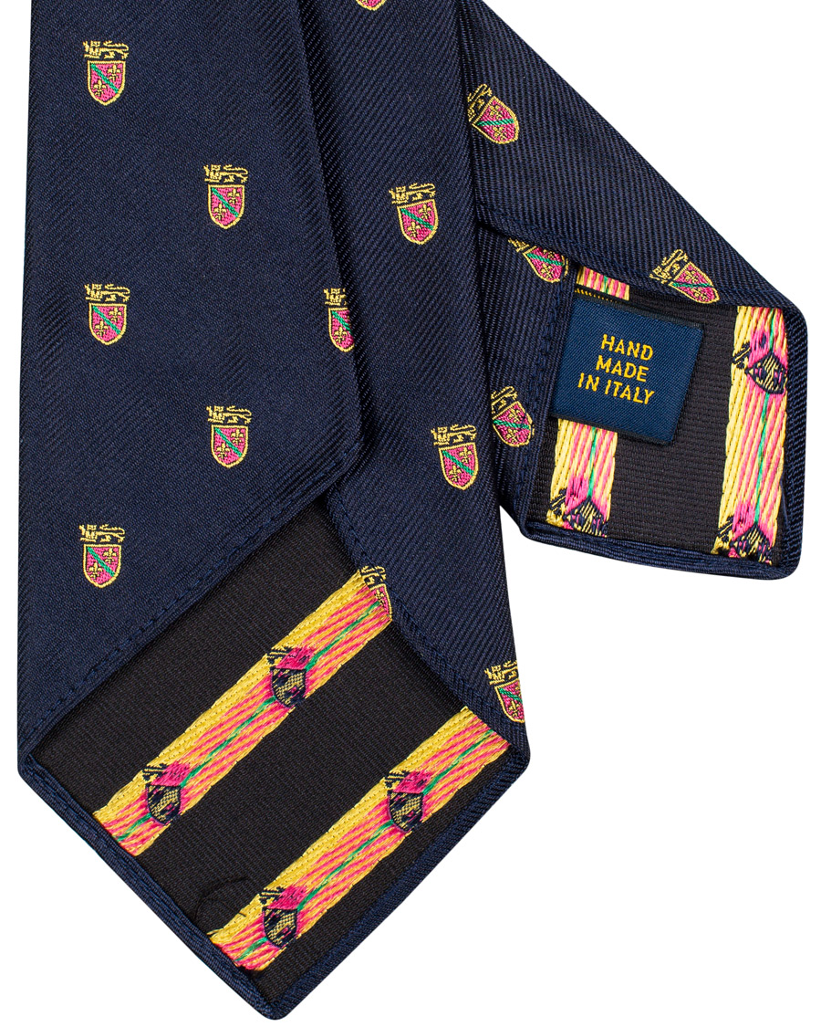 Herre | Polo Ralph Lauren Silk Lion Crest 8 cm Tie Navy | Polo Ralph Lauren | Silk Lion Crest 8 cm Tie Navy