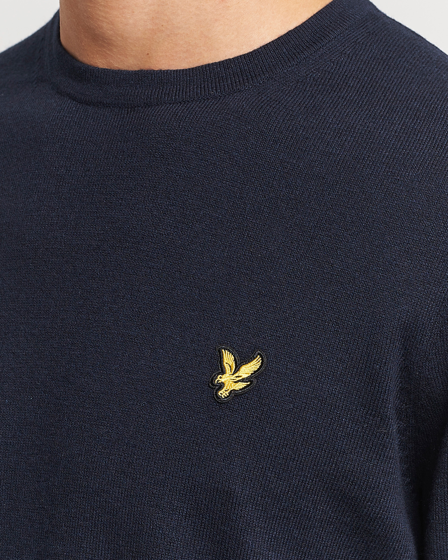 Herre | Gensere | Lyle & Scott | Cotton/Merino Crew Neck Jumper Dark Navy