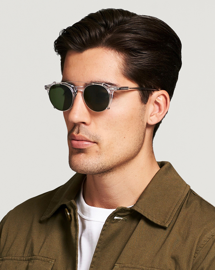 Herre | TBD Eyewear | TBD Eyewear | Pleat Clip On Sunglasses  Transparent
