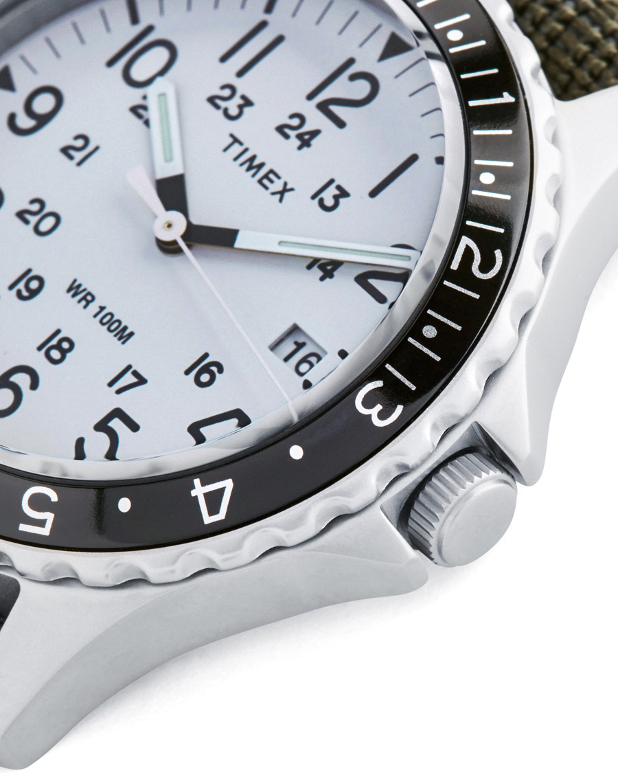 Herre | Timex Navi Ocean Blasted Steel/Pearl White Dial | Timex | Navi Ocean Blasted Steel/Pearl White Dial