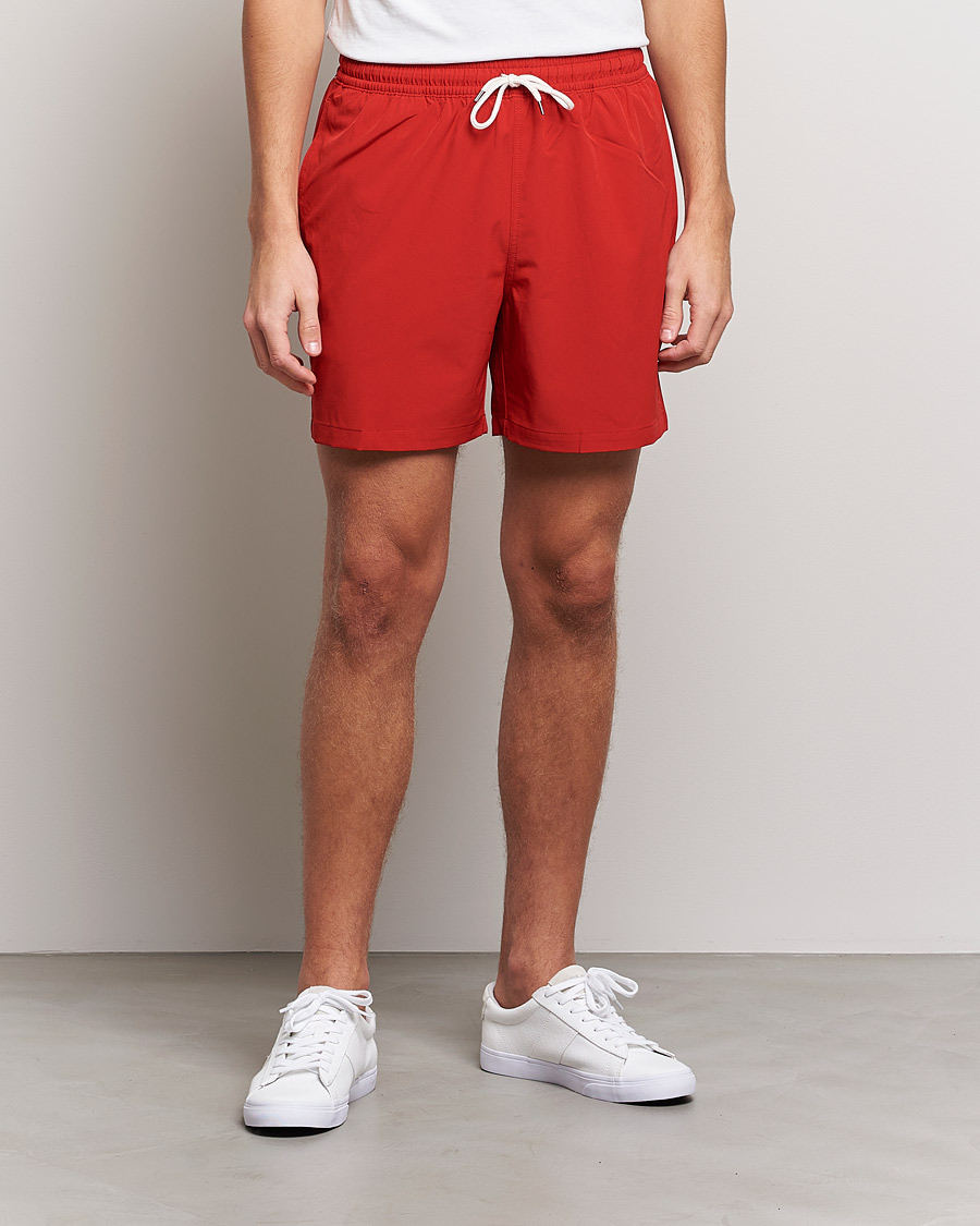 Herre | Badeshorts med snøring | Polo Ralph Lauren | Traveler Boxer Swim Shorts RL Red