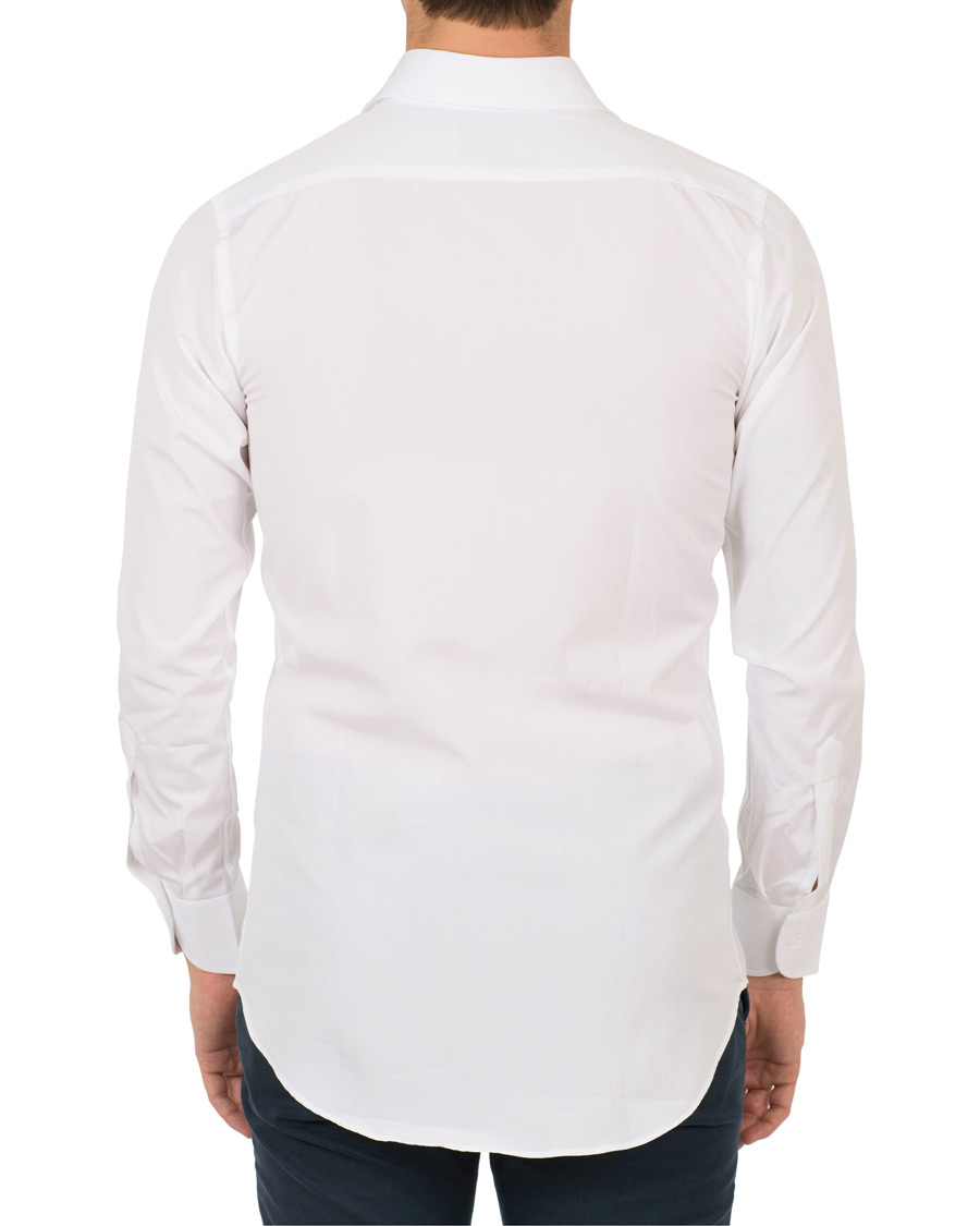 Herre | Skjorter | Drake's | Slim Fit Poplin Shirt White
