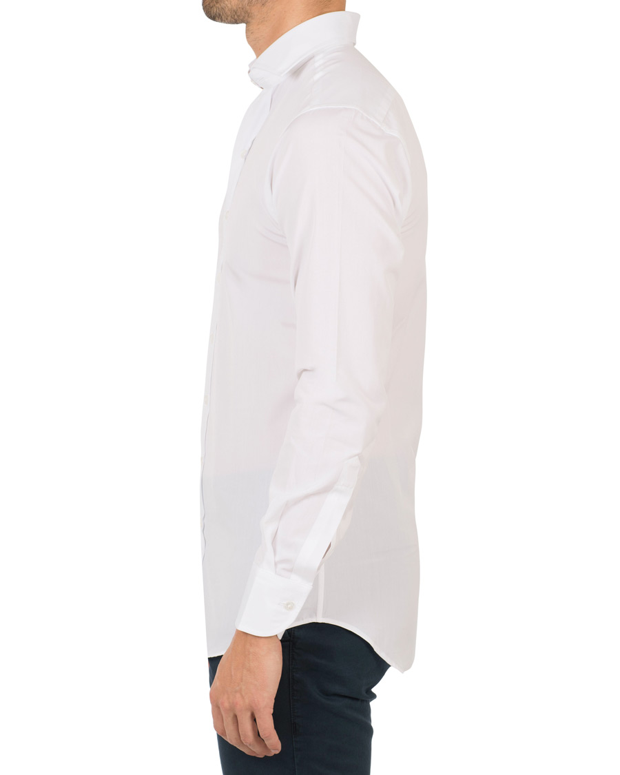 Herre | Skjorter | Drake's | Slim Fit Poplin Shirt White