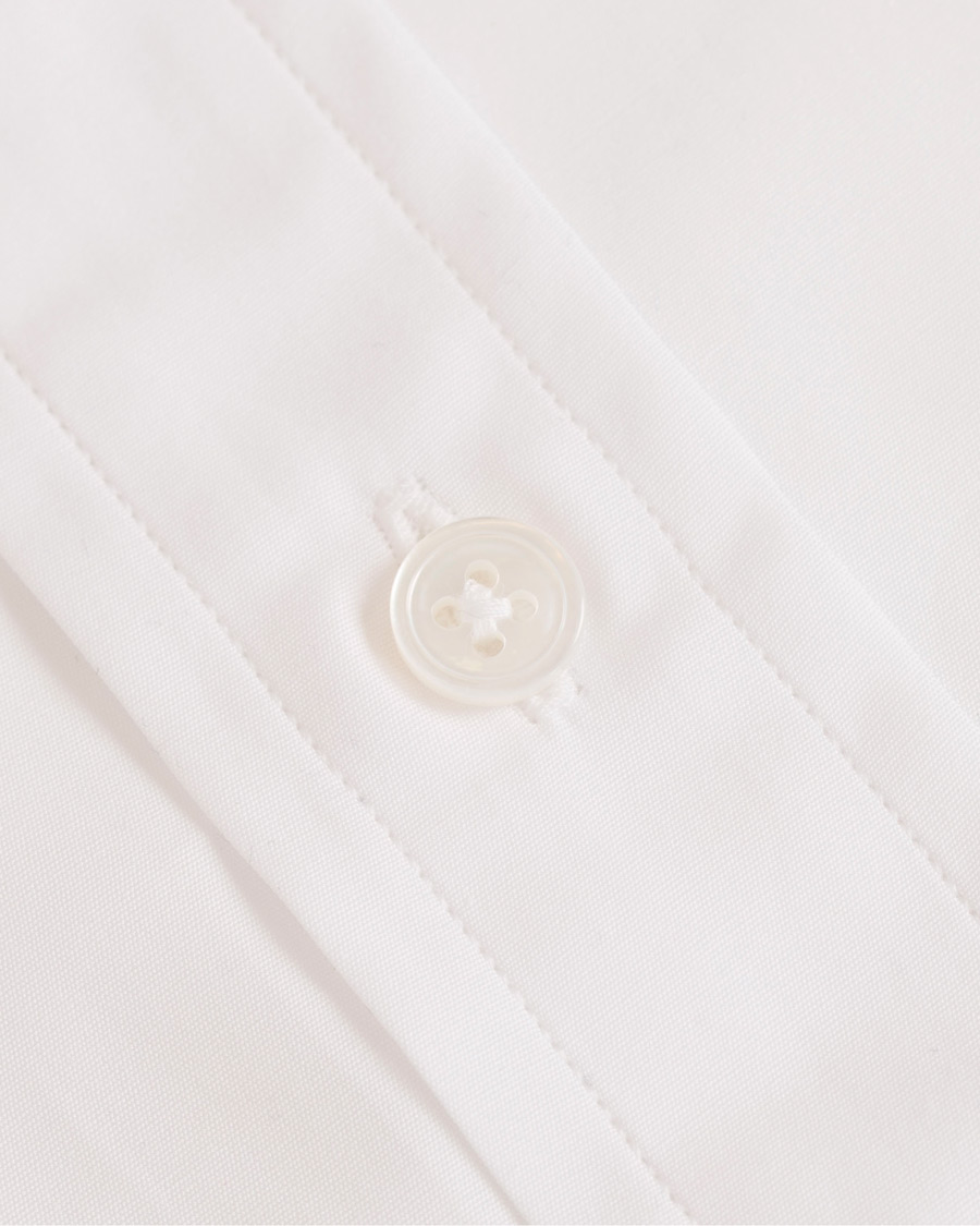 Herre | Skjorter | Drake's | Slim Fit Poplin Shirt White