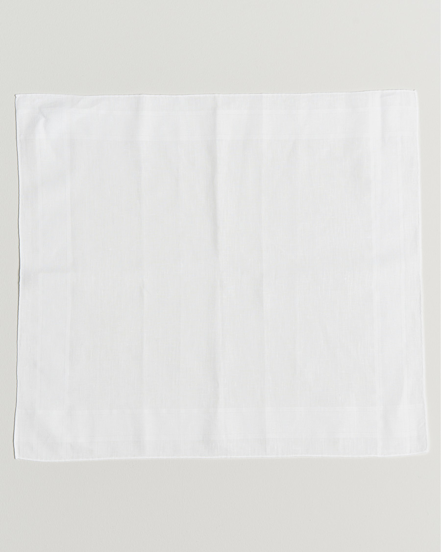 Herre | Drake's 3-Pack Linen Pocket Square White | Drake's | 3-Pack Linen Pocket Square White