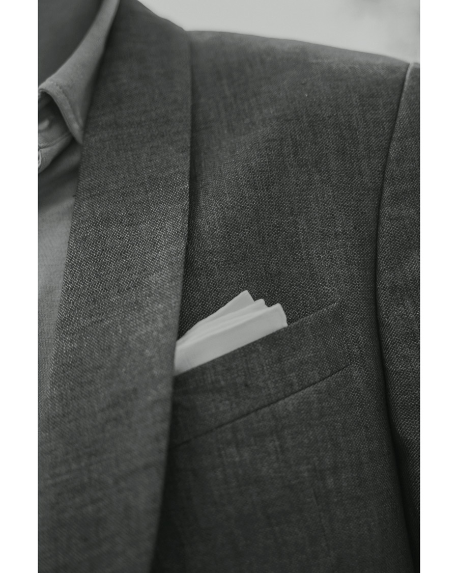 Herre | Drake's 3-Pack Linen Pocket Square White | Drake's | 3-Pack Linen Pocket Square White