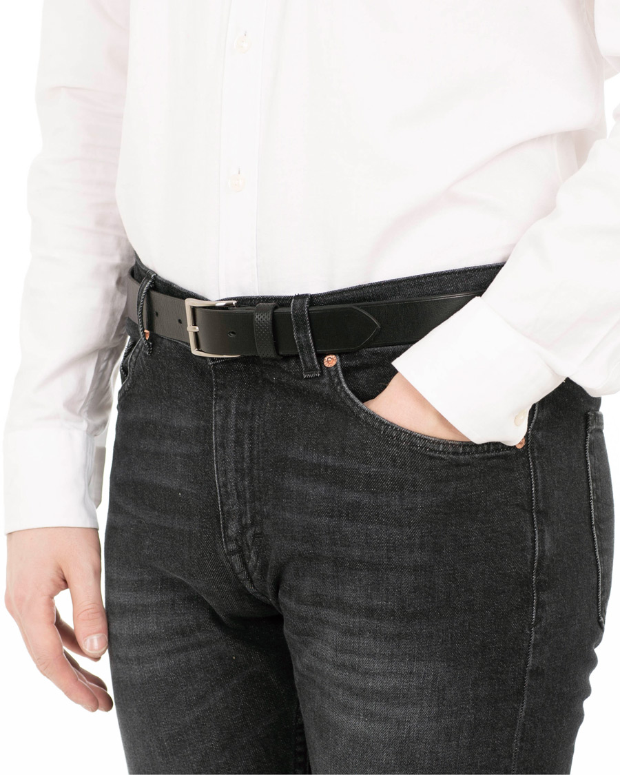 Herre | Tärnsjö Garveri Leather Belt 3cm Black | Tärnsjö Garveri | Leather Belt 3cm Black