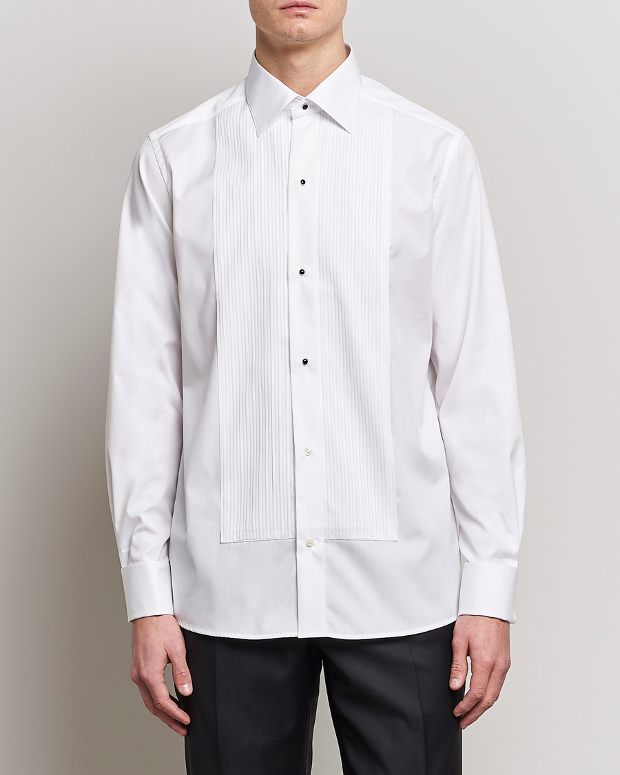 Herre | Klær | Eton | Custom Fit Tuxedo Shirt Black Ribbon White