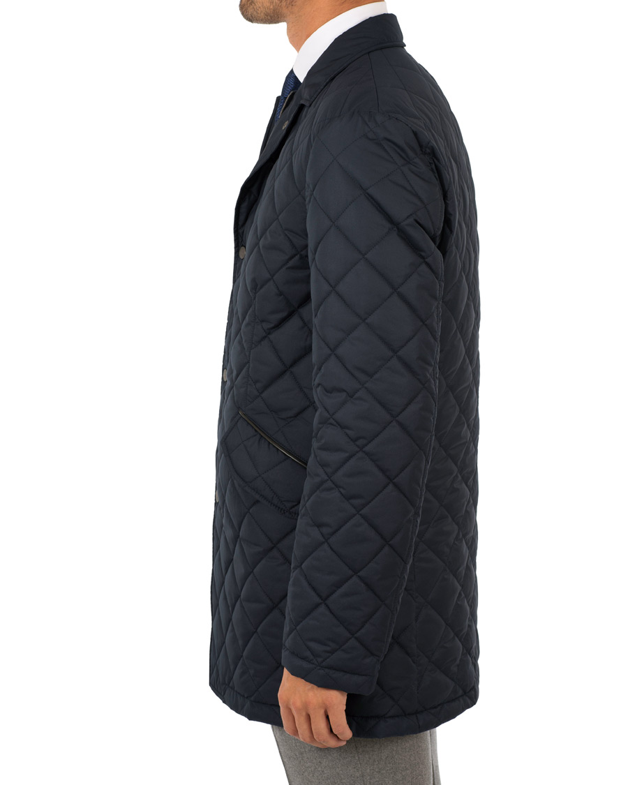 Herre | Jakker | Canali | Quilted Jacket Dark Blue