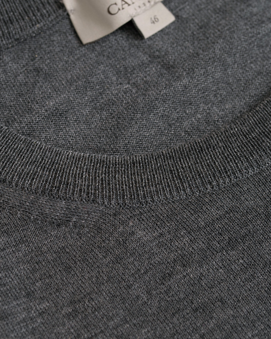 Herre | Gensere | Canali | Merino Wool Crew Neck Grey