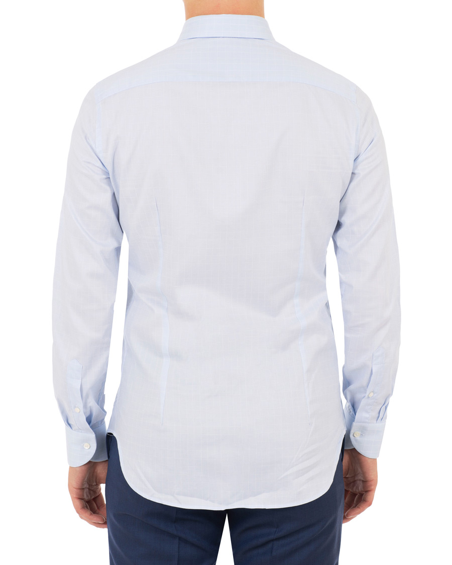 Herre | Skjorter | Canali | Slim Fit Glenncheck Shirt Light Blue