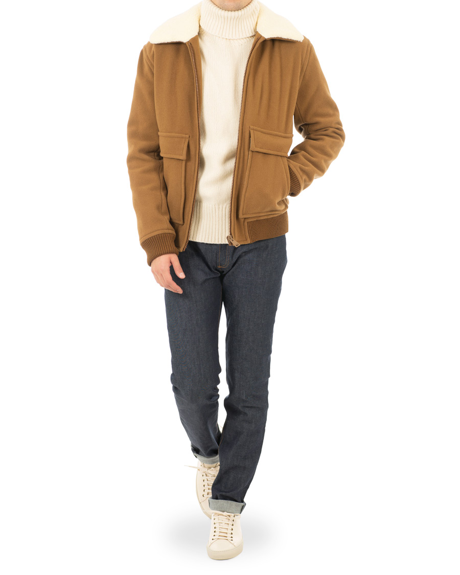 Herre | Jakker | A.P.C. | Blouson Bronze Shearling Jacket Marron Glace