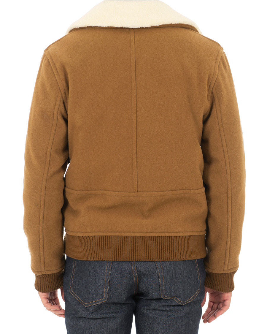Herre | Jakker | A.P.C. | Blouson Bronze Shearling Jacket Marron Glace