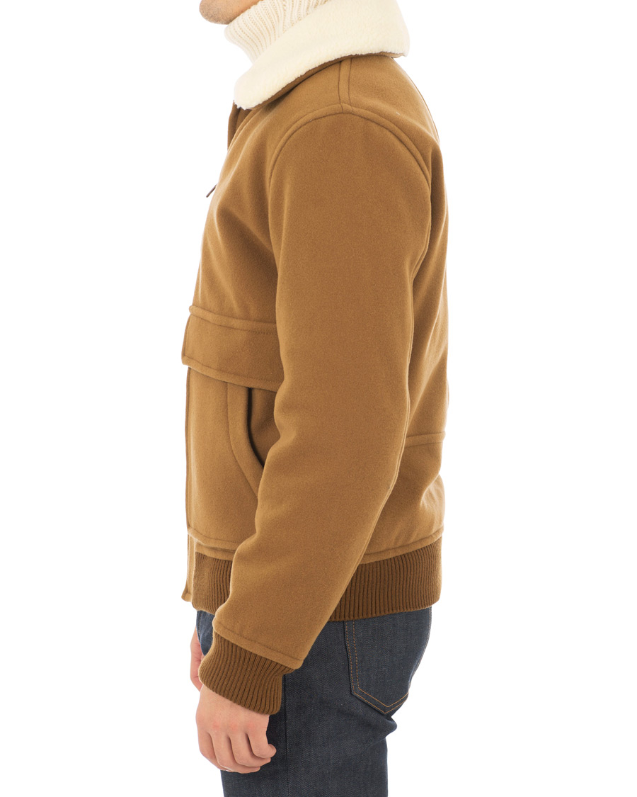 Herre | Jakker | A.P.C. | Blouson Bronze Shearling Jacket Marron Glace