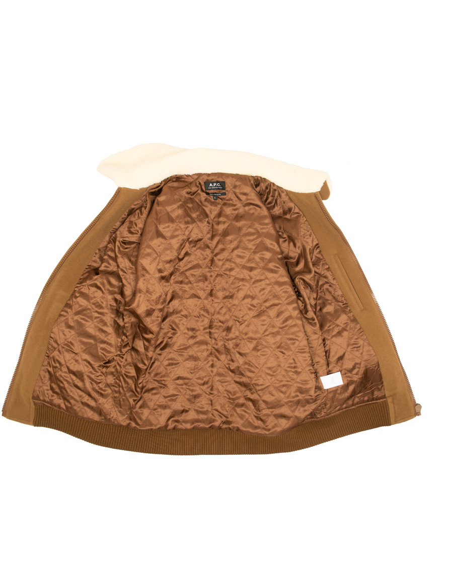 Herre | Jakker | A.P.C. | Blouson Bronze Shearling Jacket Marron Glace