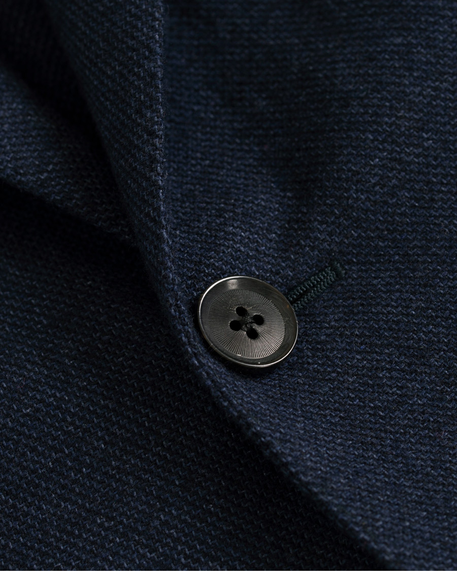 Herre | Dressjakker | Caruso | Aida Microstructure Melange Wool Blazer Dark Blue