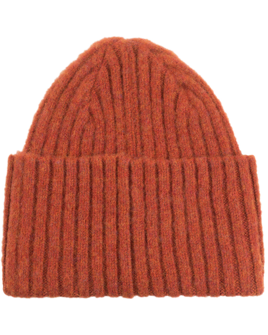Herre | Drake's Brushed Lambswool Hat Orange | Drake's | Brushed Lambswool Hat Orange