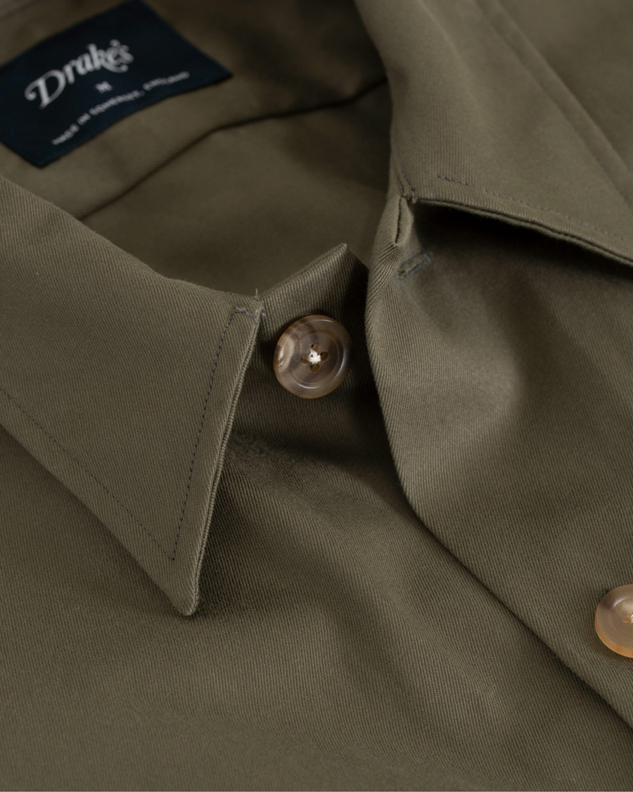 Herre | Skjorter | Drake's | 3 Pocket Shacket Khaki