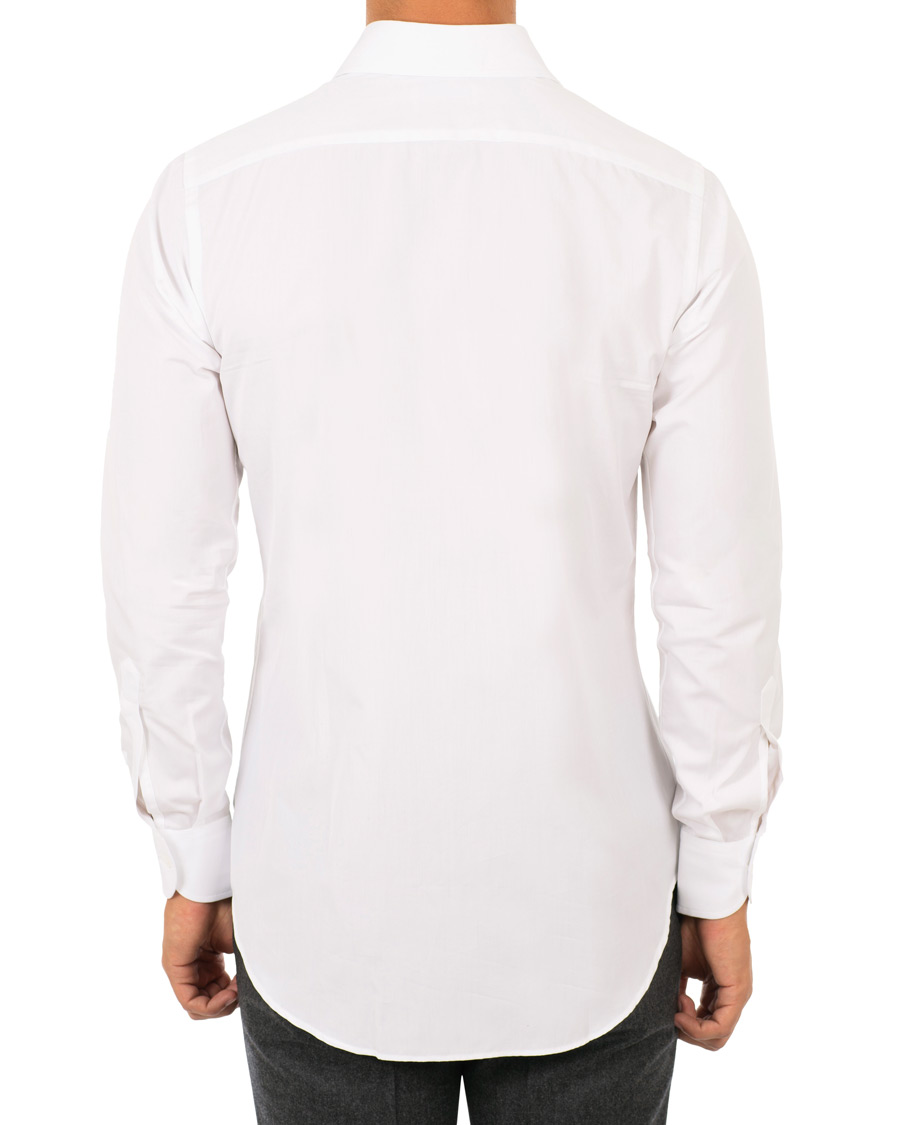 Herre | Skjorter | Drake's | Slim Fit Poplin Shirt White