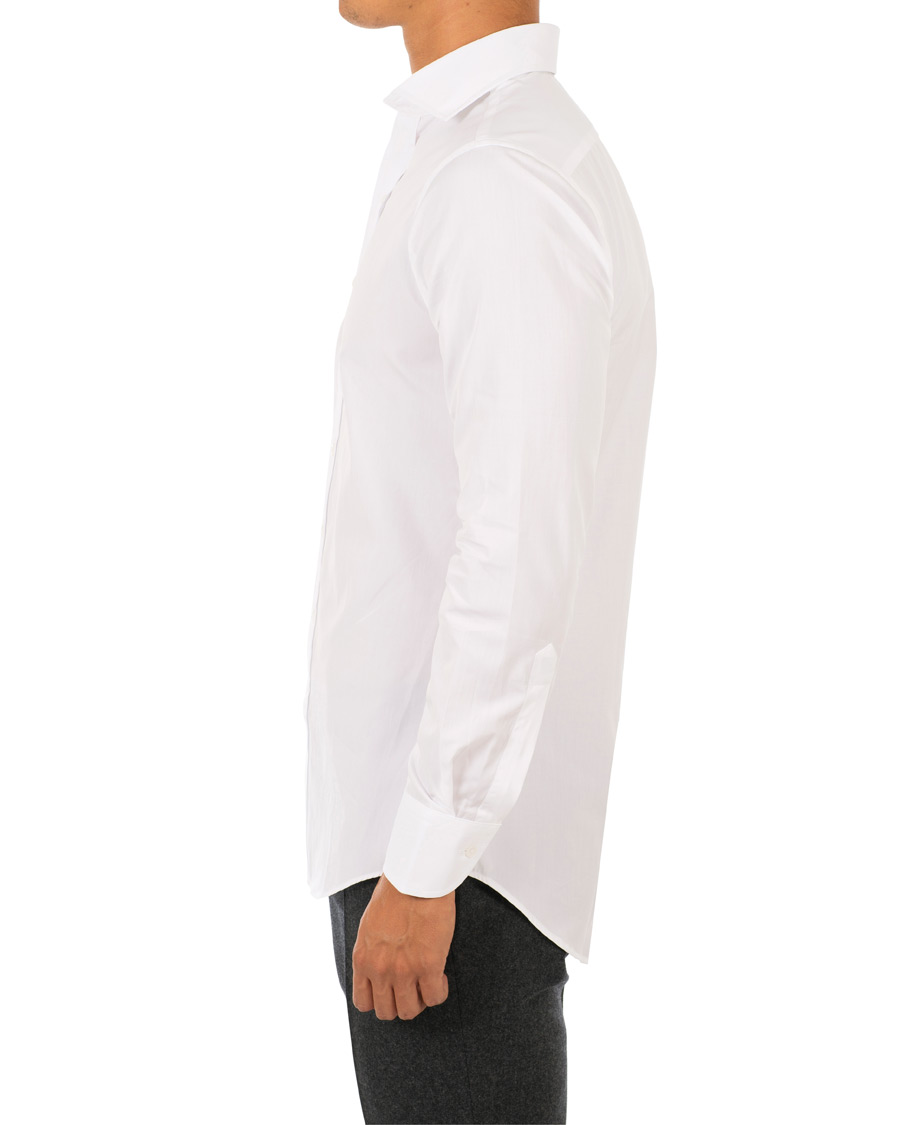 Herre | Skjorter | Drake's | Slim Fit Poplin Shirt White
