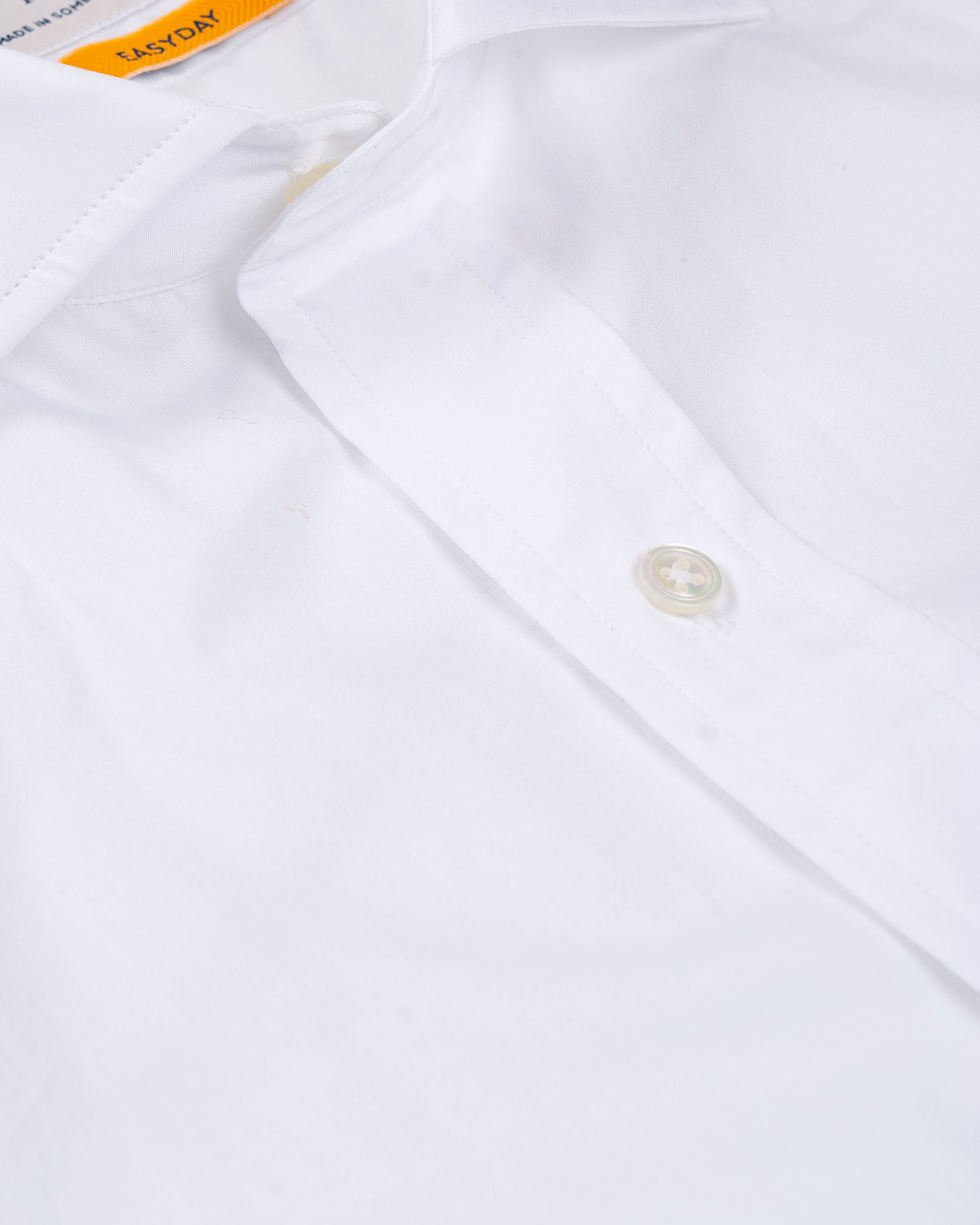 Herre | Skjorter | Drake's | Slim Fit Poplin Shirt White