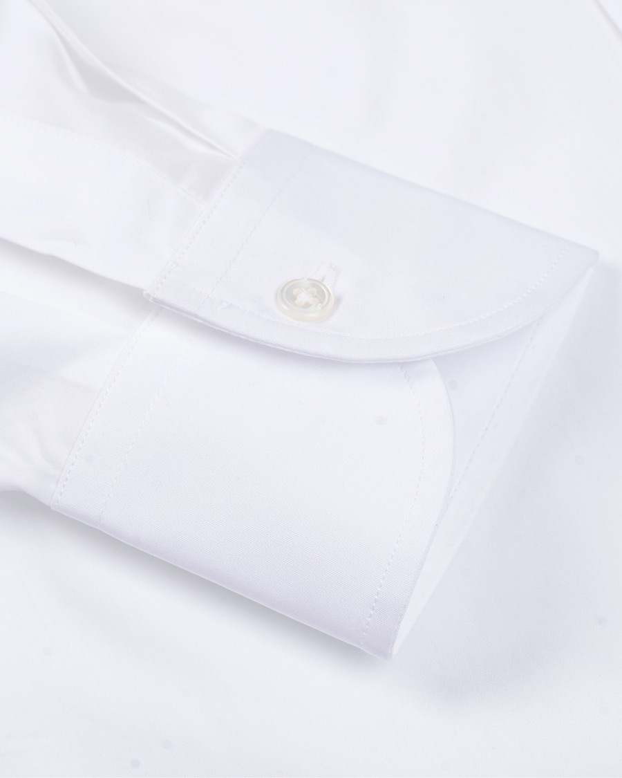 Herre | Skjorter | Drake's | Slim Fit Poplin Shirt White