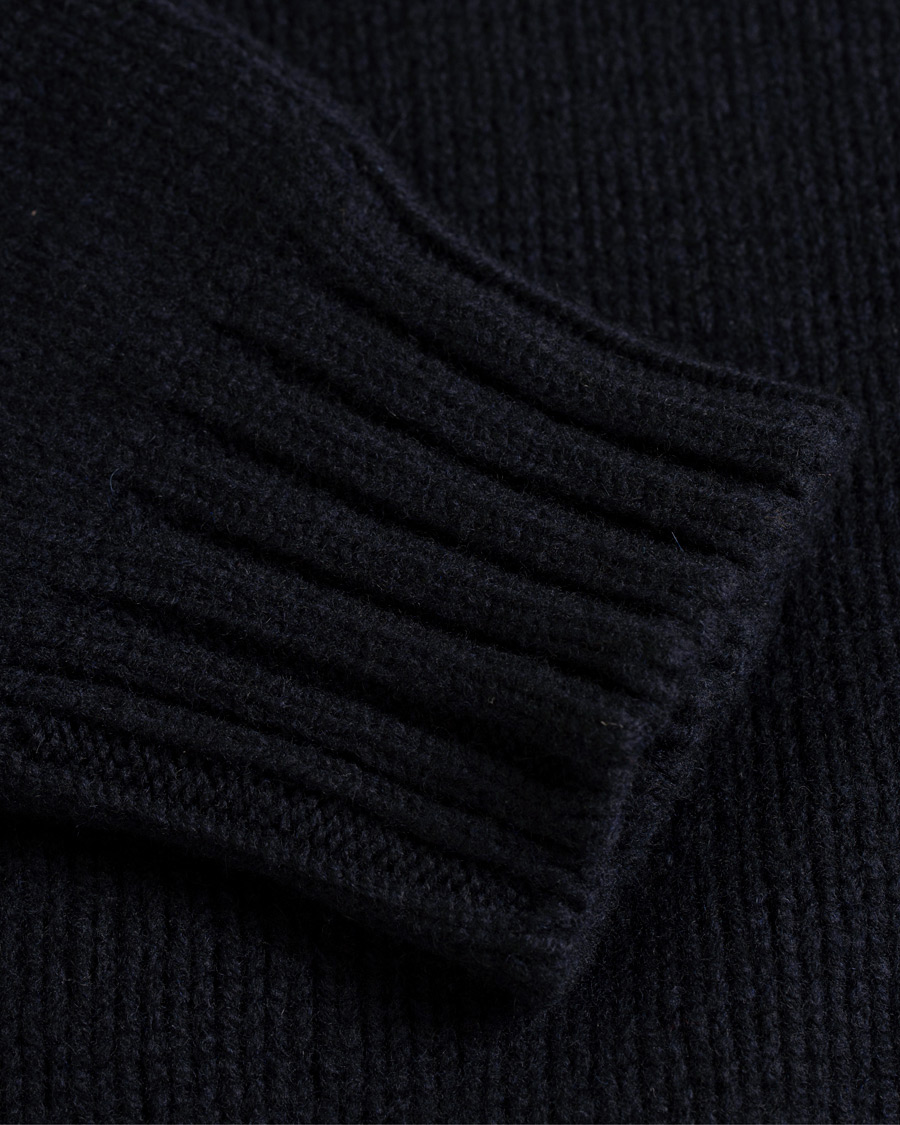 Herre | Gensere | Drake's | Lambswool Rollneck Navy