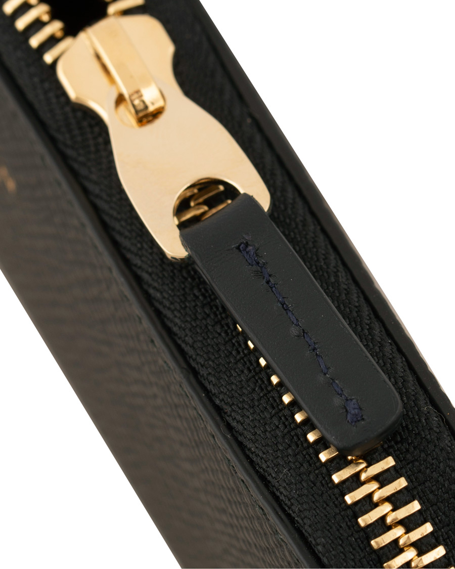 Herre | Smythson Panama Double Pencil Case Black | Smythson | Panama Double Pencil Case Black