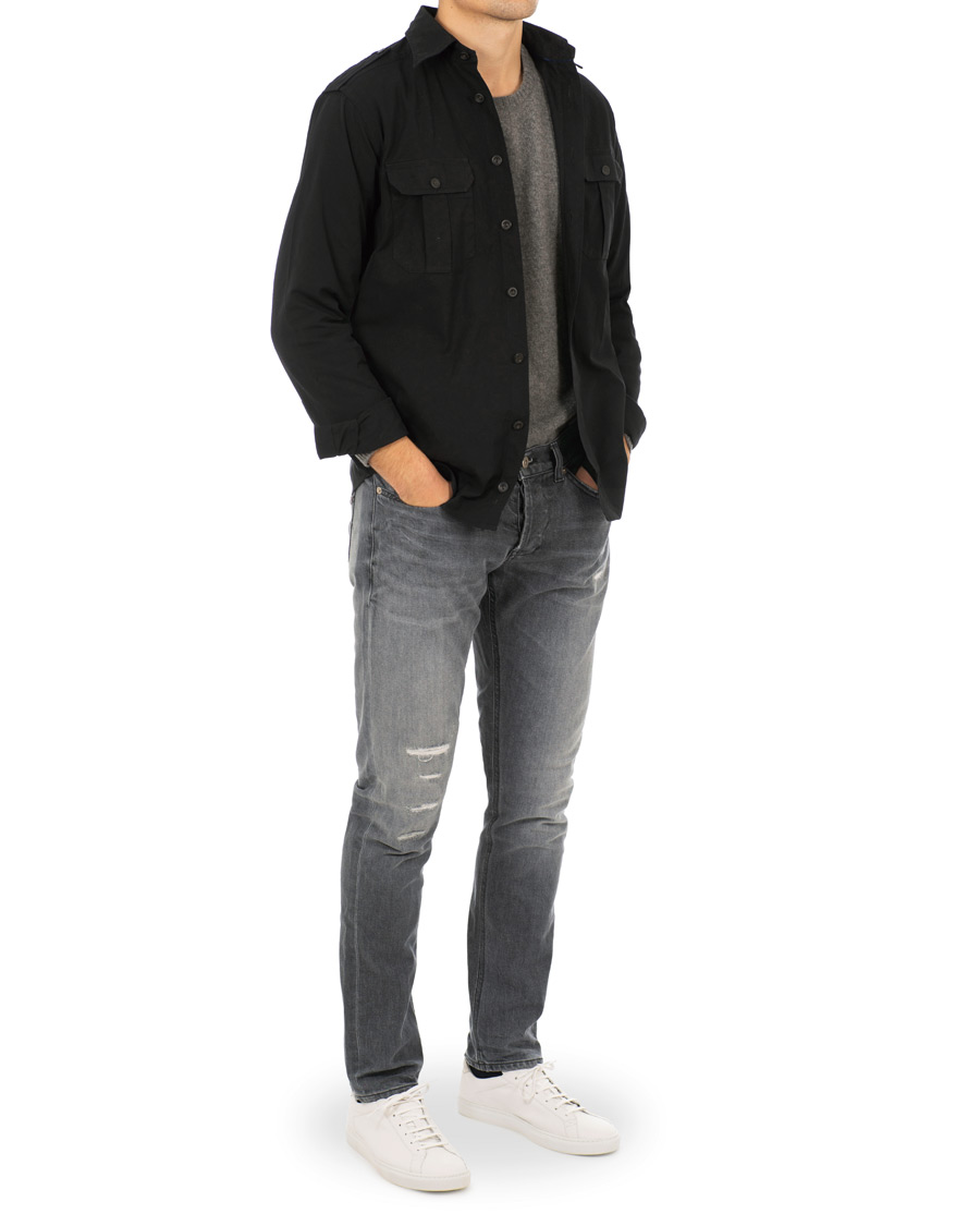 Herre | Jakker | Eton | Slim Fit Twill Overshirt Black